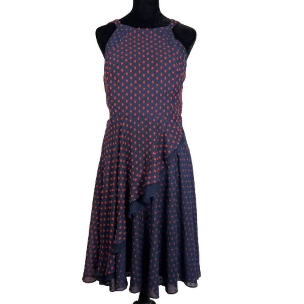 Eva Franco Womens Maryanne Polka Dot Dress Size 4 Pinup Rockabilly Fit Flare